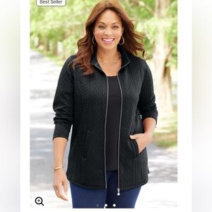 Catherines Zip Front Cardigan 5X